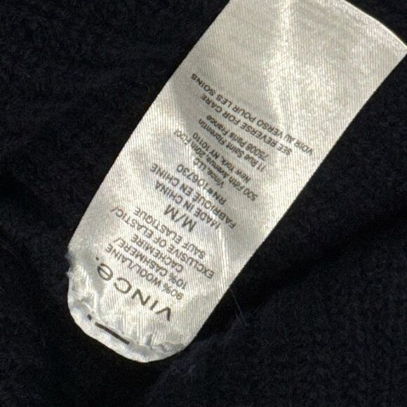 Vince shake ribknit navy cashmere sweater size medium - Picture 5 of 7